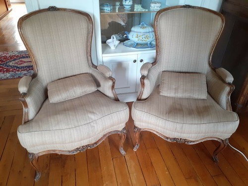 Paire fauteuils bergères - paire,