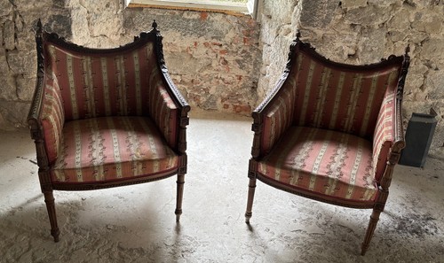 Paire fauteuils anciens - fauteuils,