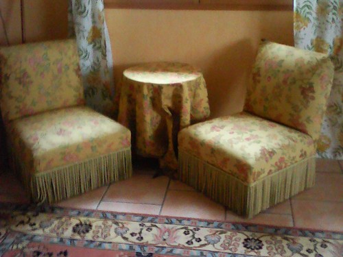 Paire fauteuils soiries - de, en